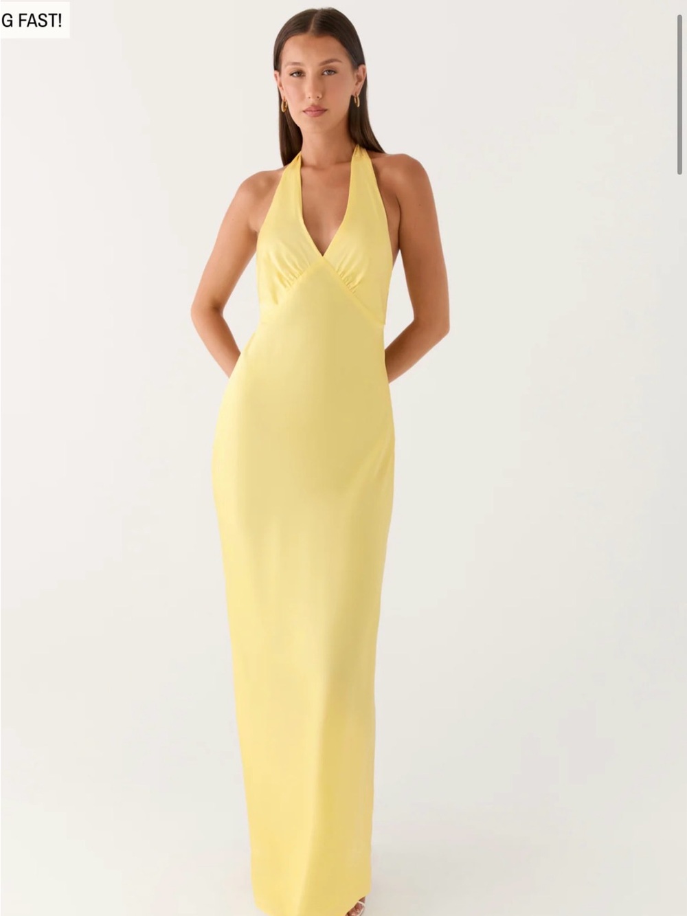 Peppermayo Halter Satin Maxi Dress - Picture 1 of 6